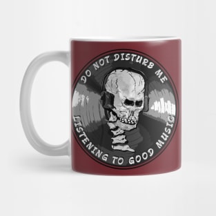 skull listening to music Mug